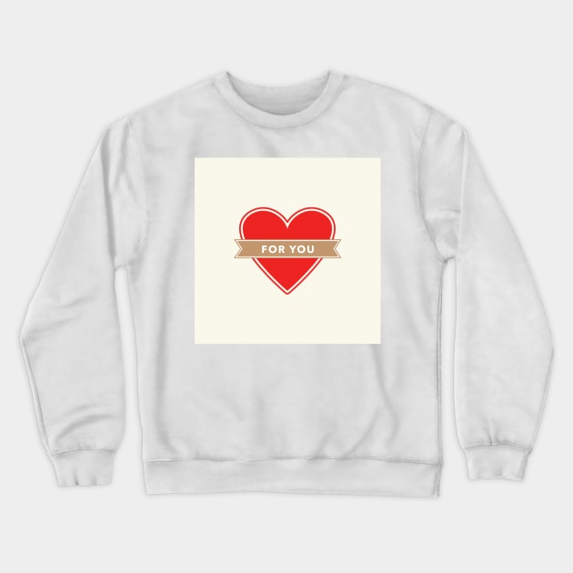 Romantic Heart Crewneck Sweatshirt by NewburyBoutique